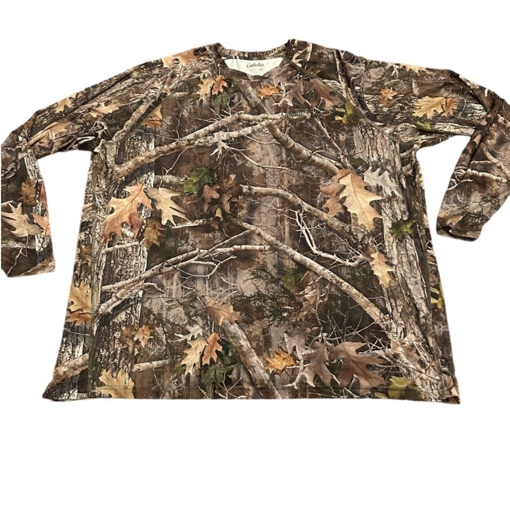 Cabela's Camo long sleeve Hunting athletic shirt size 3X Men's Stretchy